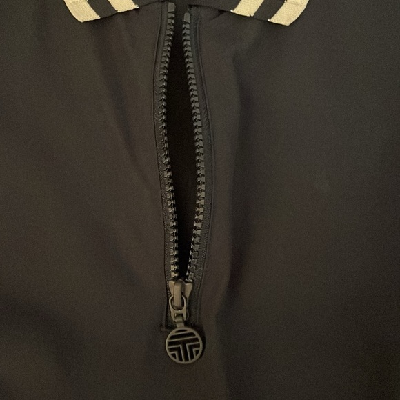 Tory Burch sport PERFORMANCE PLEATED COLLAR GOLF DRESS size S navy blue/white - Picture 7 of 12